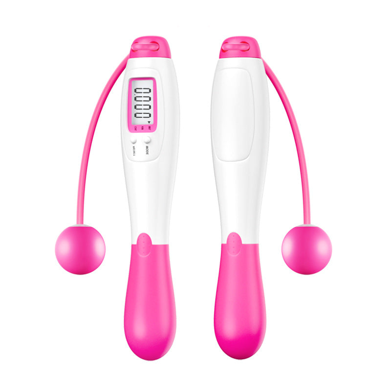 Smart AirRope cordless jump rope handles in pink and white