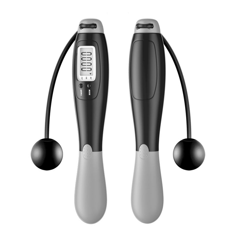 Smart AirRope cordless jump rope handles in grey and black