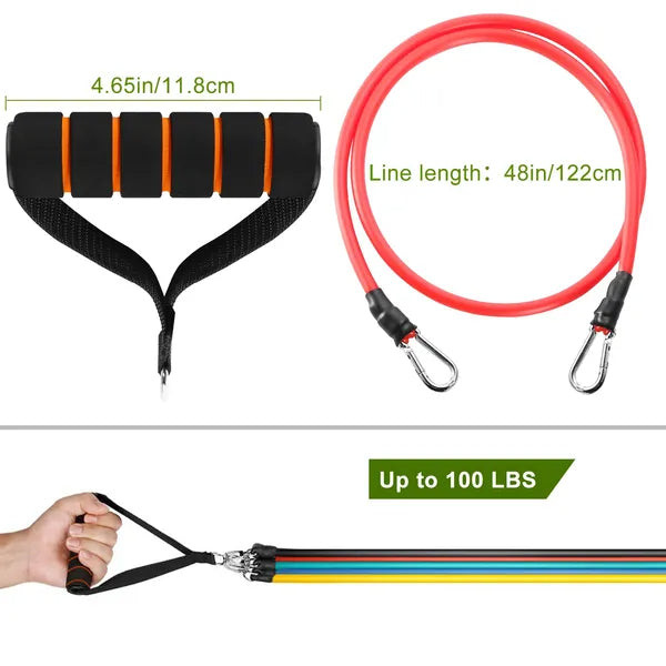 Resistance band cushioned handle — 48 inch band, up to 100 lbs