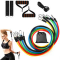 11-Piece Resistance Band Set — complete kit with stackable bands, handles, ankle straps and door anchor